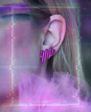 Electric Path Earrings - Violet
